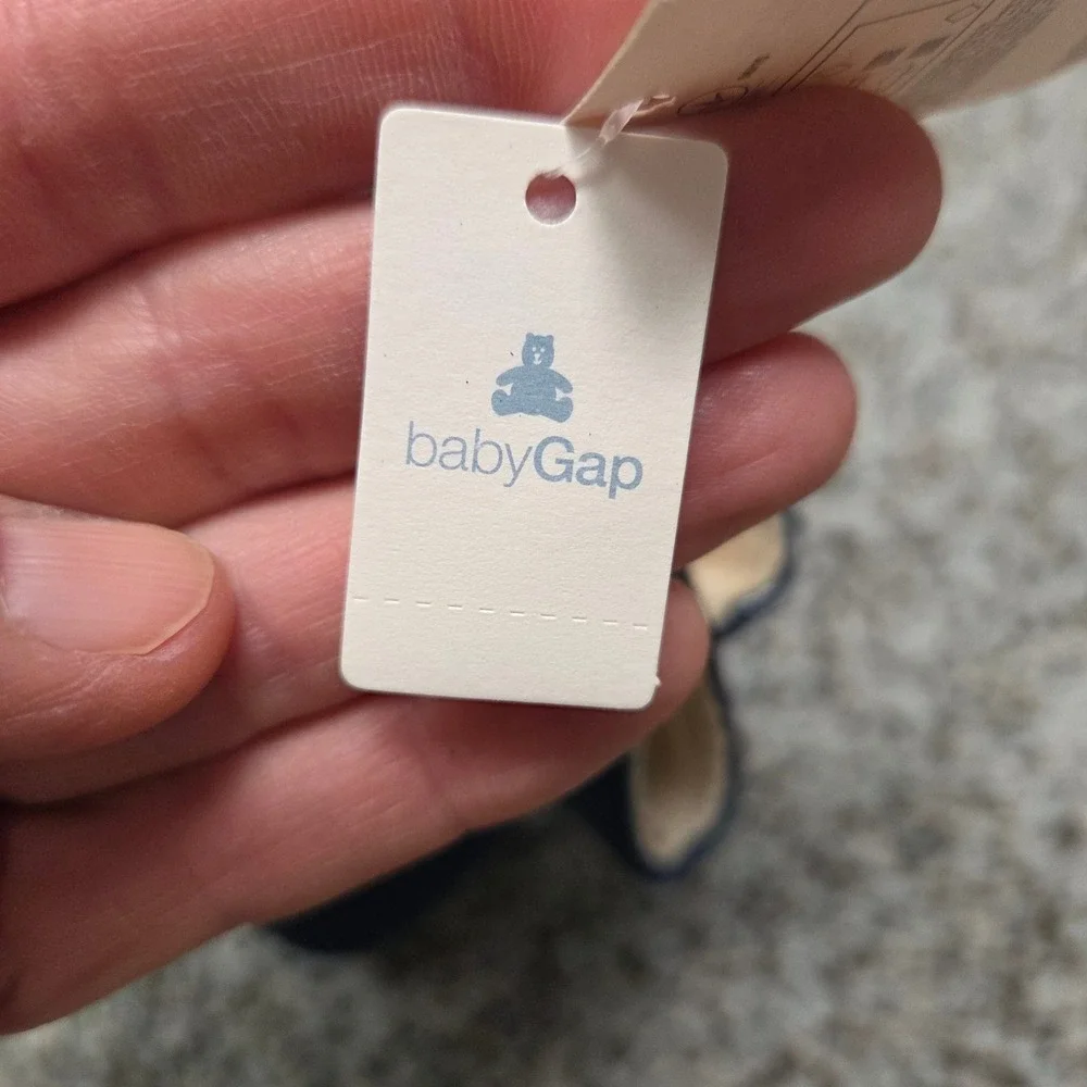 Baby‎ Gap Navy Booties Piped Ankle Boots Infant Shoes 18-24M